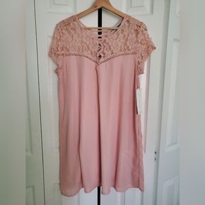 Cute Pink Lace Spring Dress